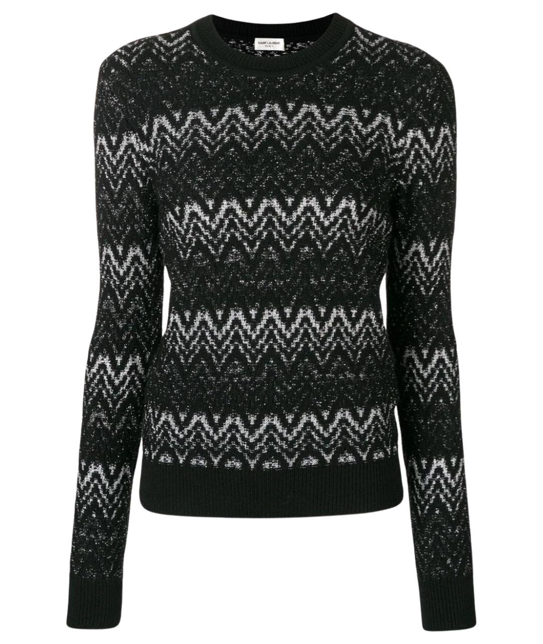 SAINT LAURENT Черный шерстяной джемпер / свитер, фото 1