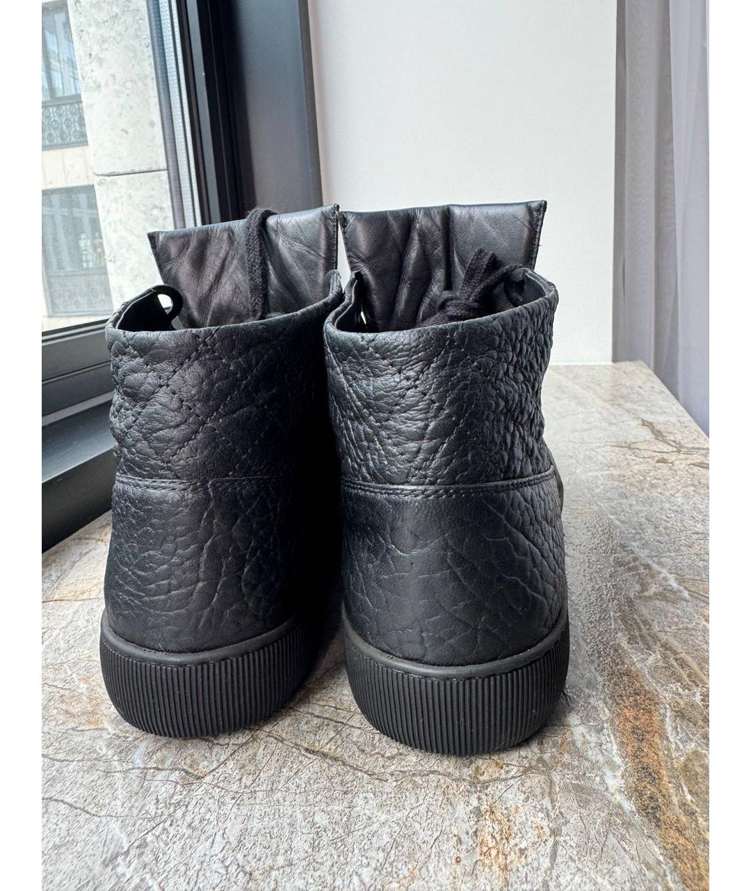 CHANEL Черные кожаные кроссовки, фото 4