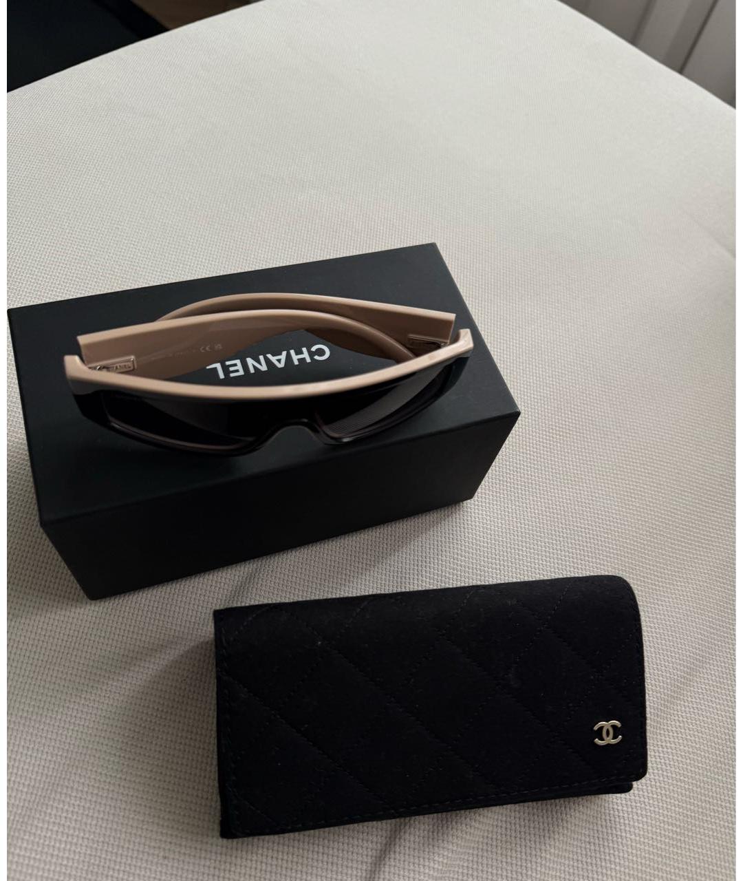 CHANEL Черные пластиковые солнцезащитные очки, фото 3