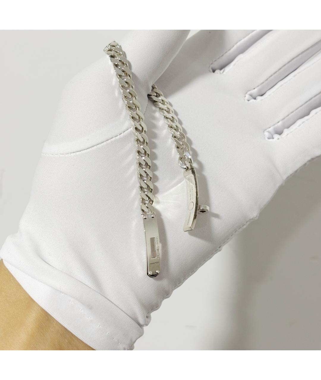 HERMES Серебрянный серебряный браслет, фото 3