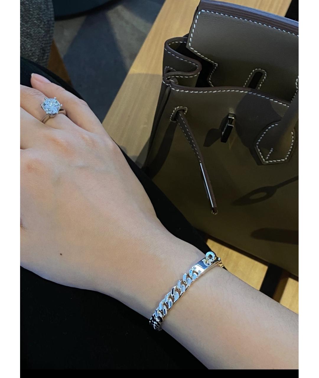 HERMES Серебрянный серебряный браслет, фото 5