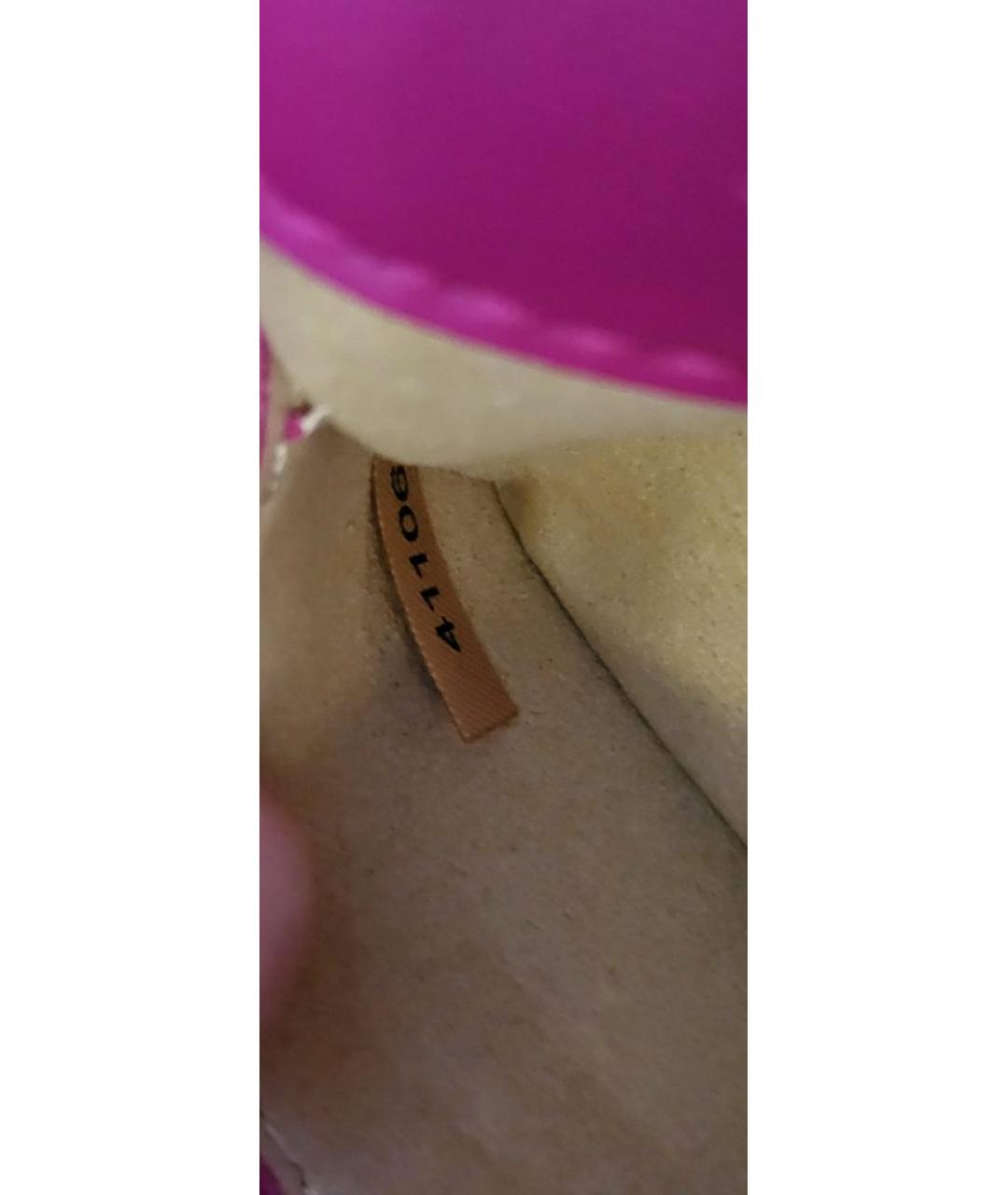 PINKO Фуксия кожаная сумка через плечо, фото 6