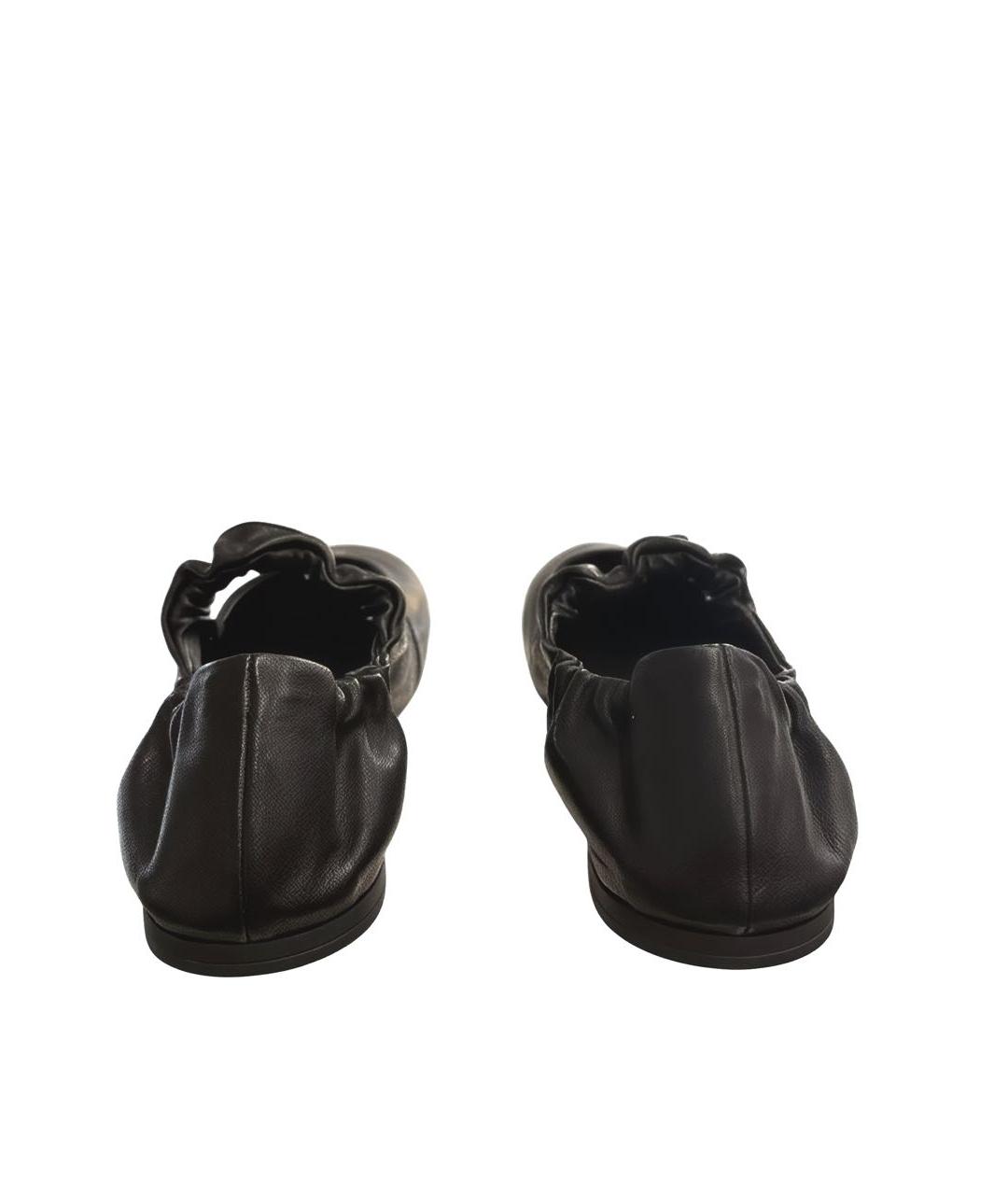 MIU MIU Черные кожаные балетки, фото 3