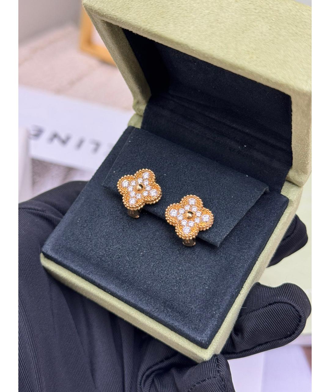 VAN CLEEF & ARPELS Золотые серьги из розового золота, фото 3