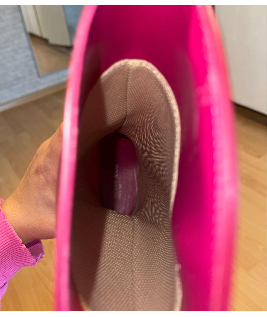 ARMANI JEANS Розовые резиновые сапоги, фото 4