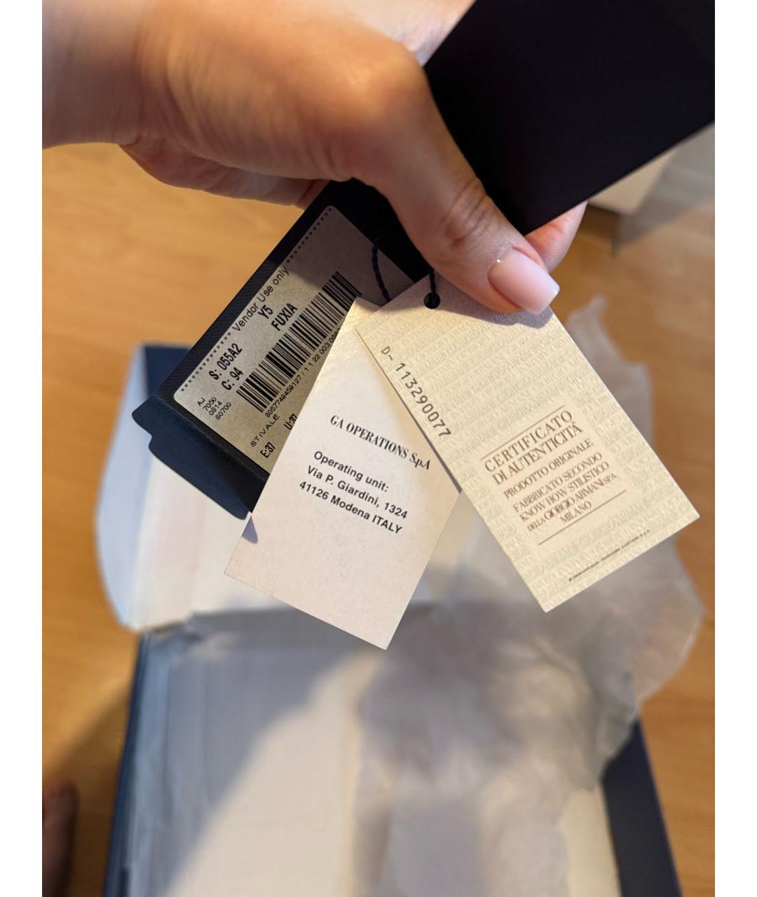 ARMANI JEANS Розовые резиновые сапоги, фото 5