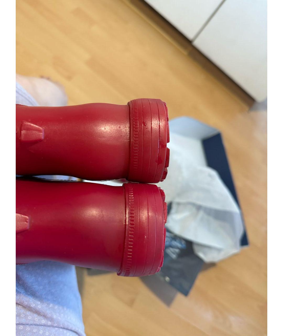 ARMANI JEANS Розовые резиновые сапоги, фото 6