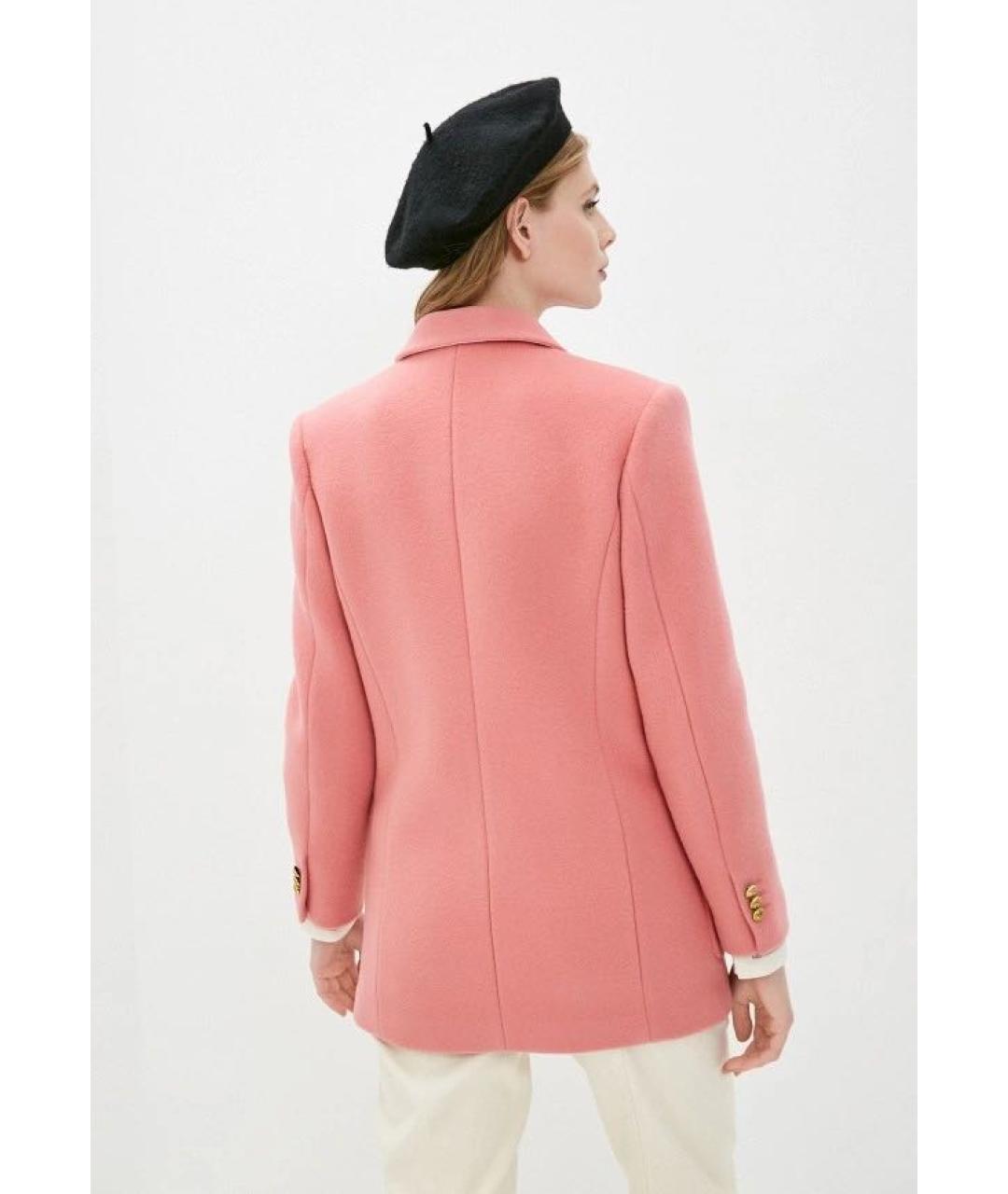 SANDRO Розовое шерстяное пальто, фото 3