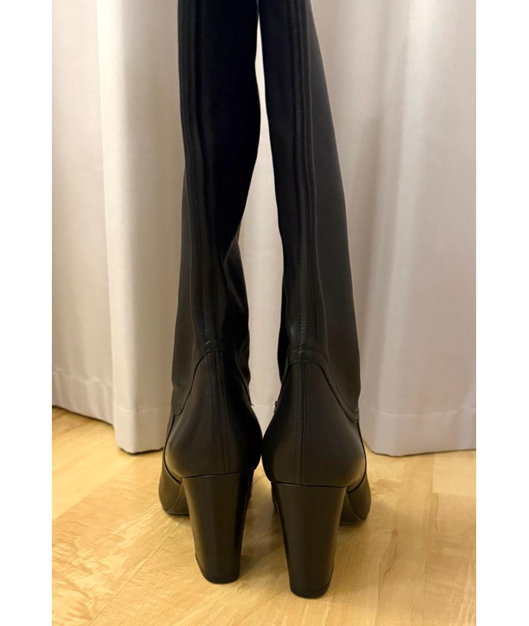 CASADEI Черные кожаные сапоги, фото 4