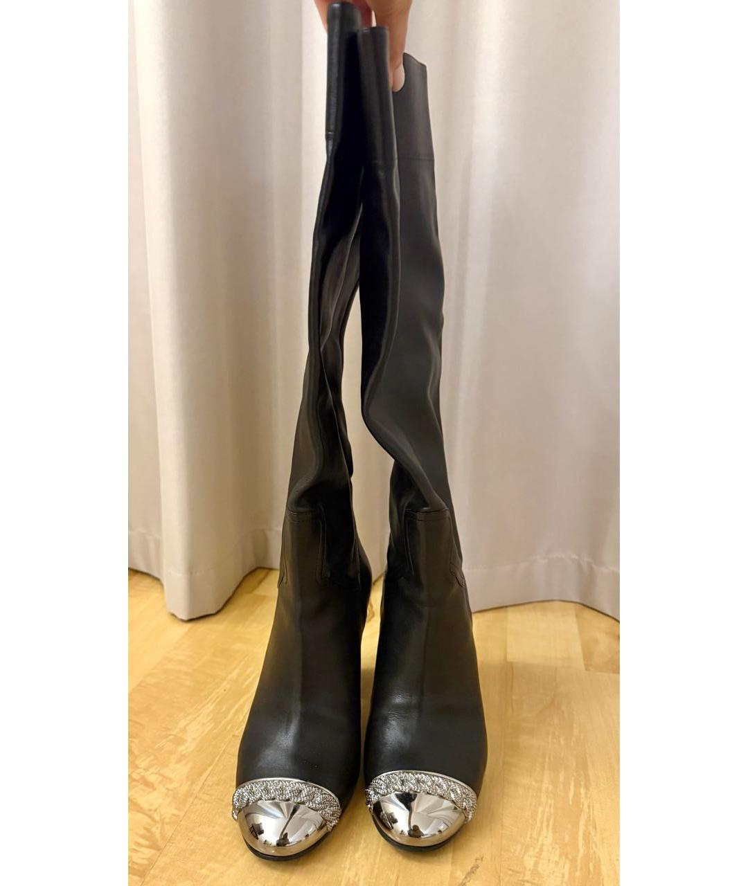 CASADEI Черные кожаные сапоги, фото 2