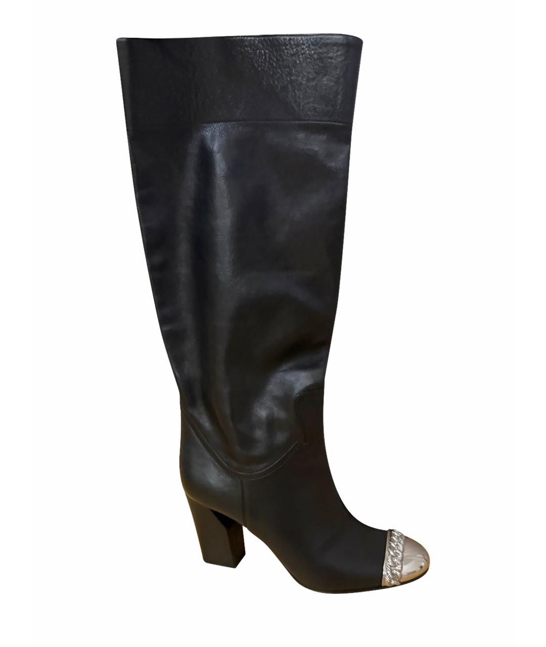 CASADEI Черные кожаные сапоги, фото 1