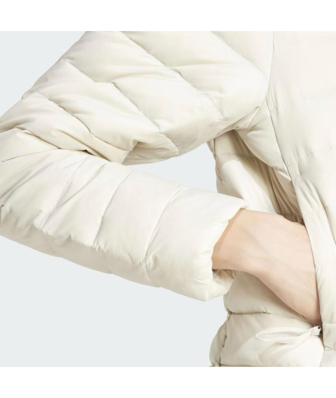 ADIDAS Бежевая полиамидовая куртка, фото 4