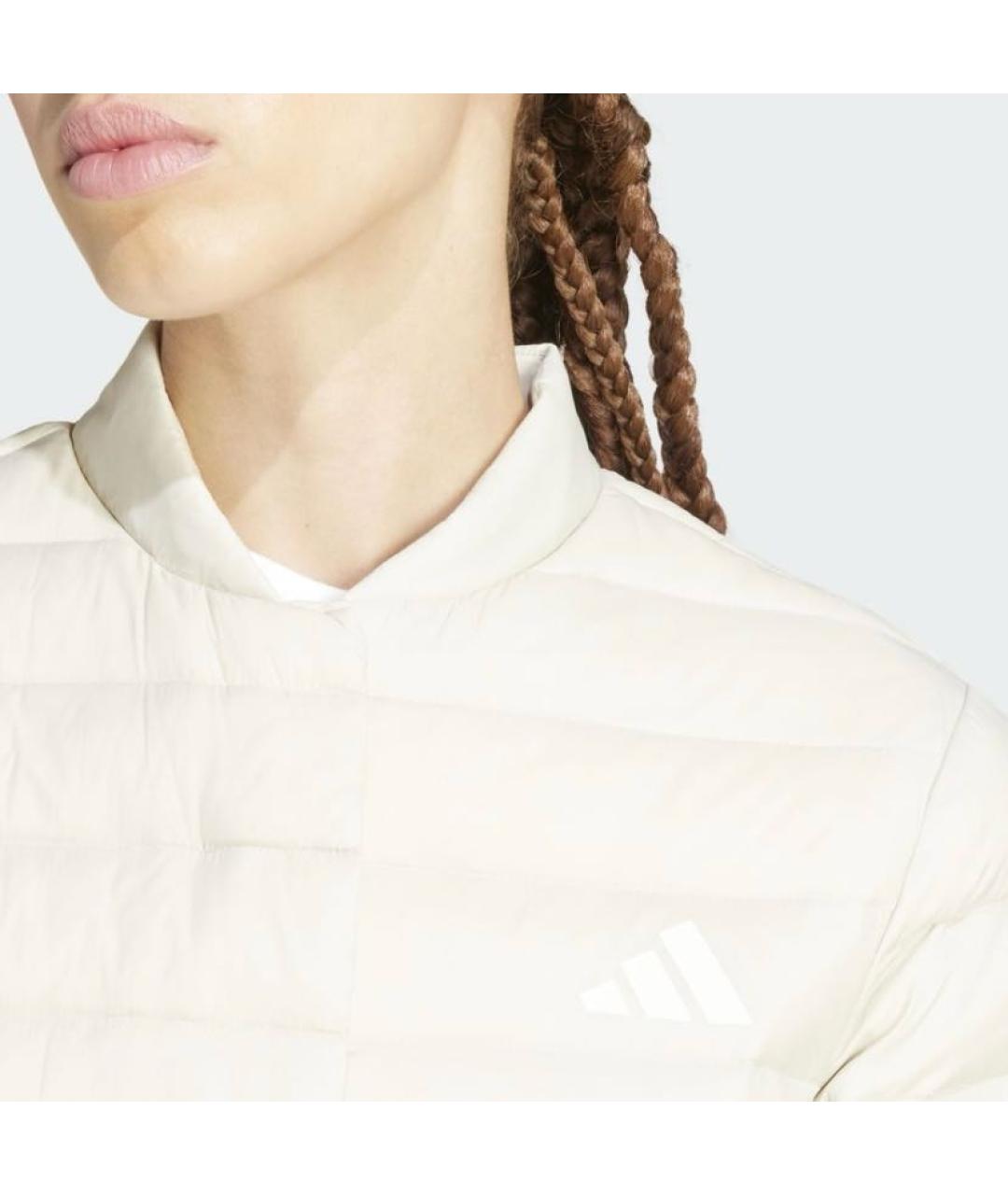 ADIDAS Бежевая полиамидовая куртка, фото 5