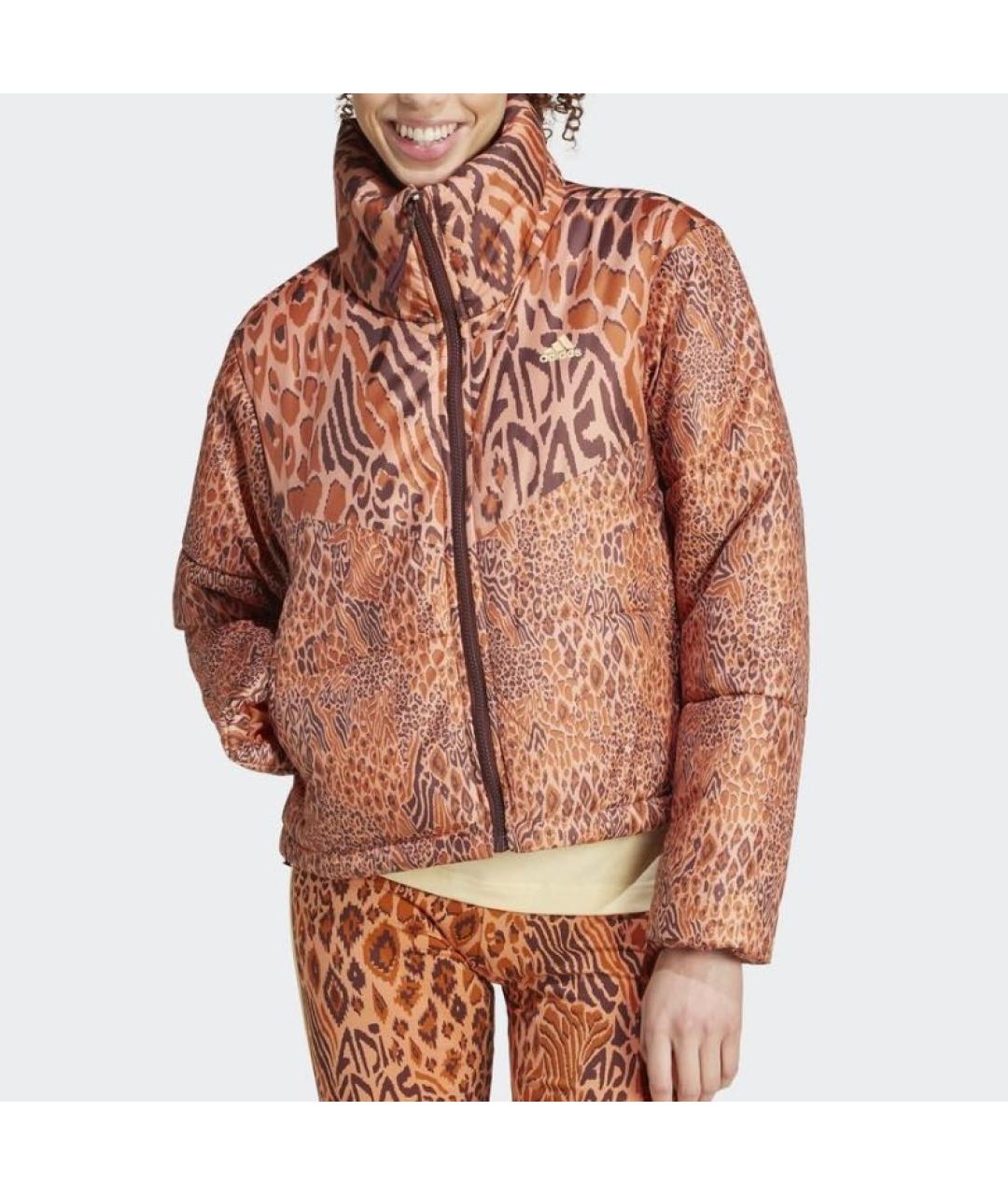 ADIDAS Бордовая полиэстеровая куртка, фото 2