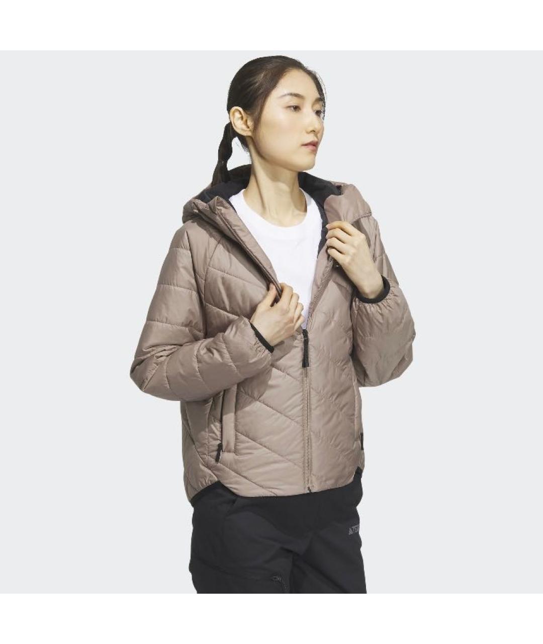 ADIDAS Бежевая полиэстеровая куртка, фото 4