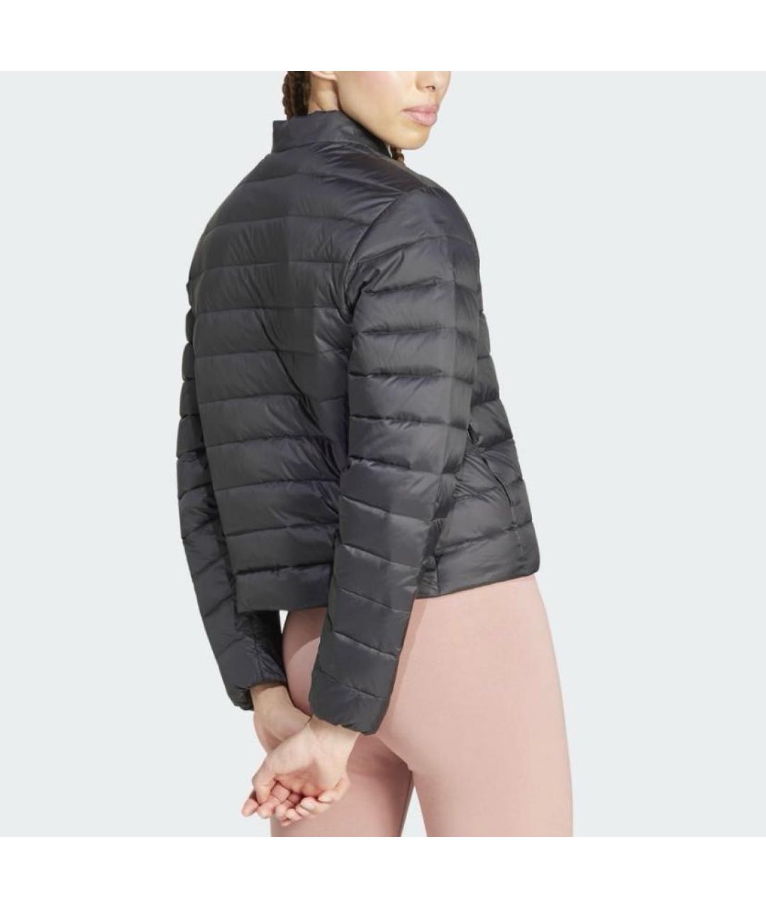 ADIDAS Черная полиамидовая куртка, фото 3