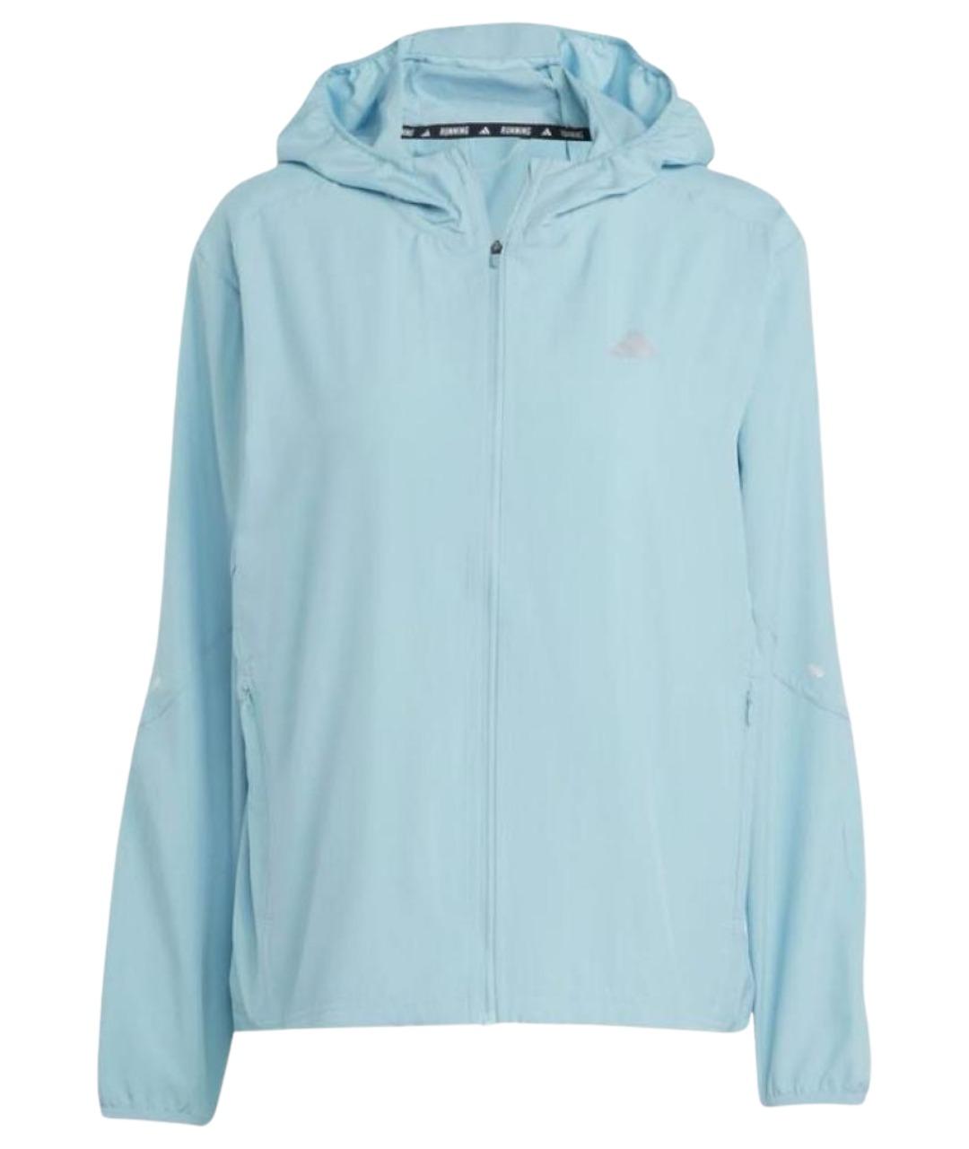 ADIDAS Голубая полиэстеровая куртка, фото 1