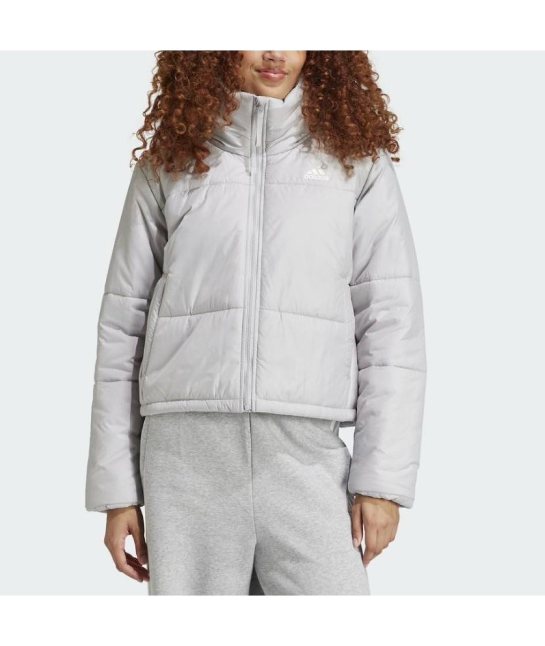 ADIDAS Серая полиэстеровая куртка, фото 2