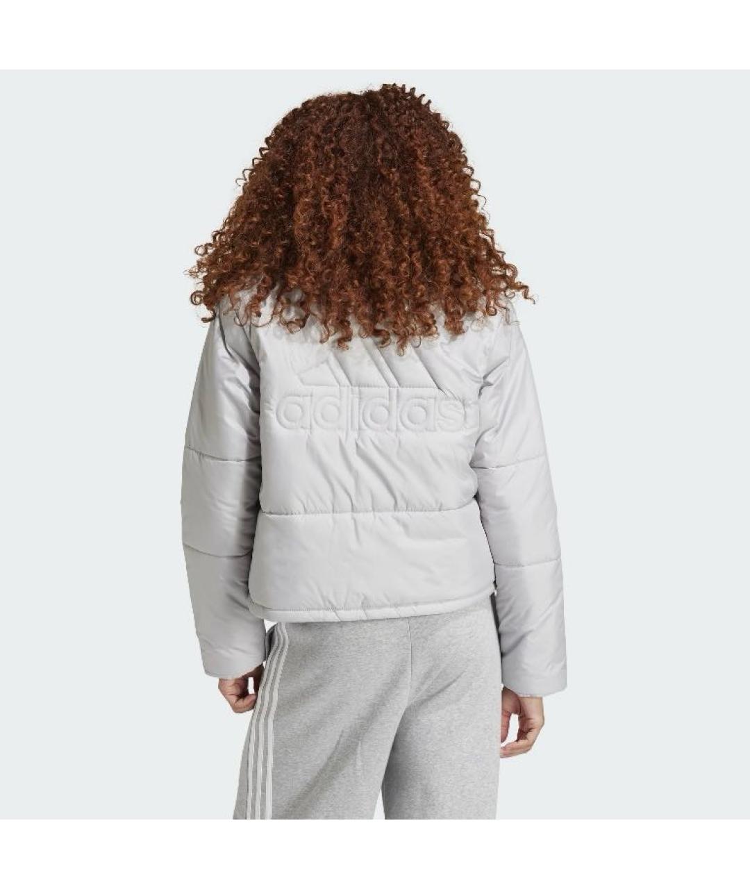ADIDAS Серая полиэстеровая куртка, фото 3