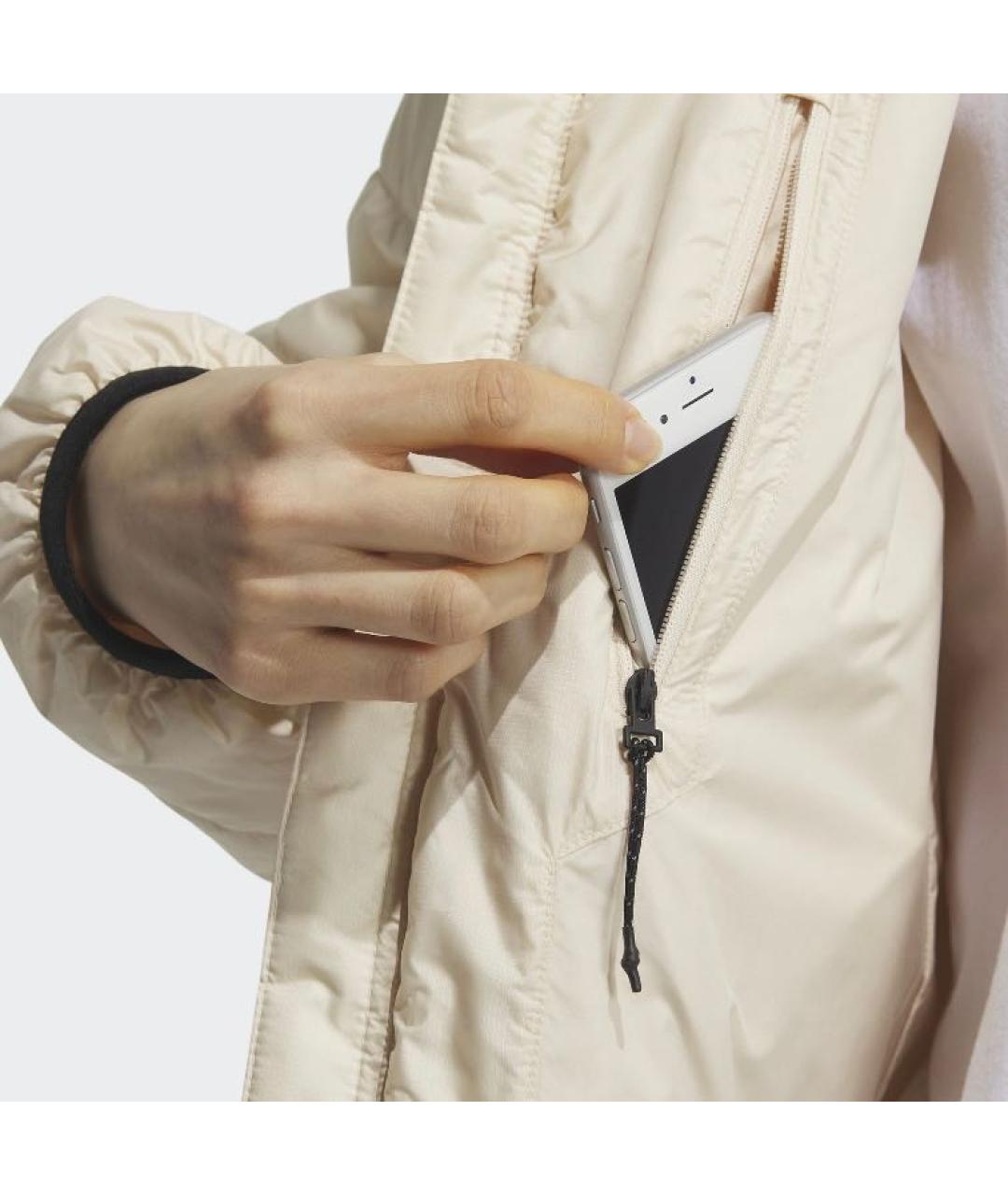 ADIDAS Бежевая полиэстеровая куртка, фото 6