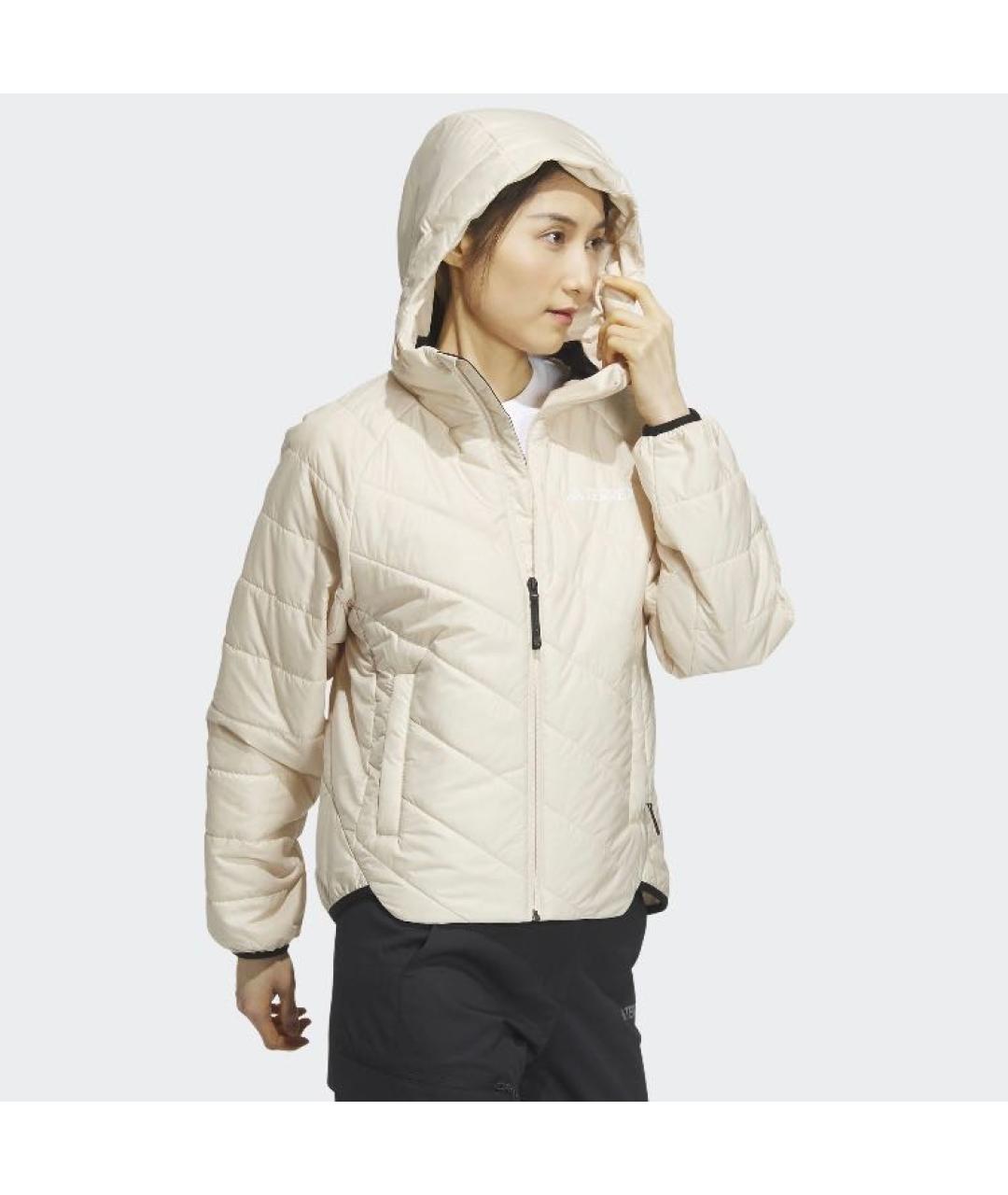 ADIDAS Бежевая полиэстеровая куртка, фото 4