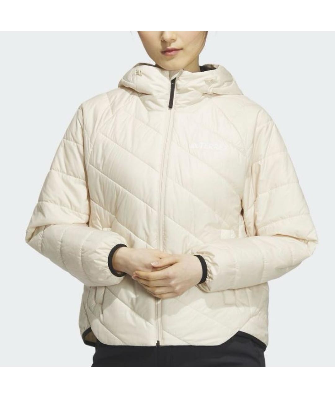 ADIDAS Бежевая полиэстеровая куртка, фото 2