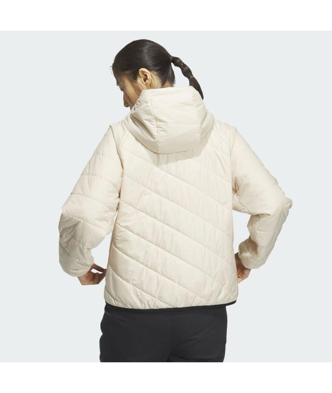 ADIDAS Бежевая полиэстеровая куртка, фото 3