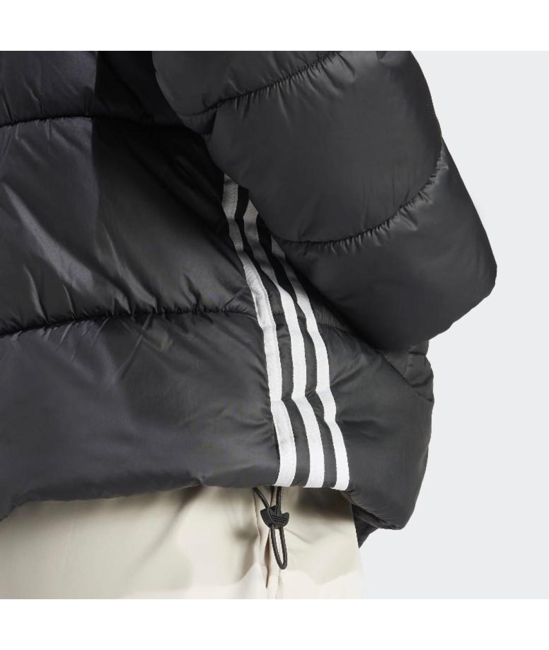 ADIDAS Черная полиэстеровая куртка, фото 5