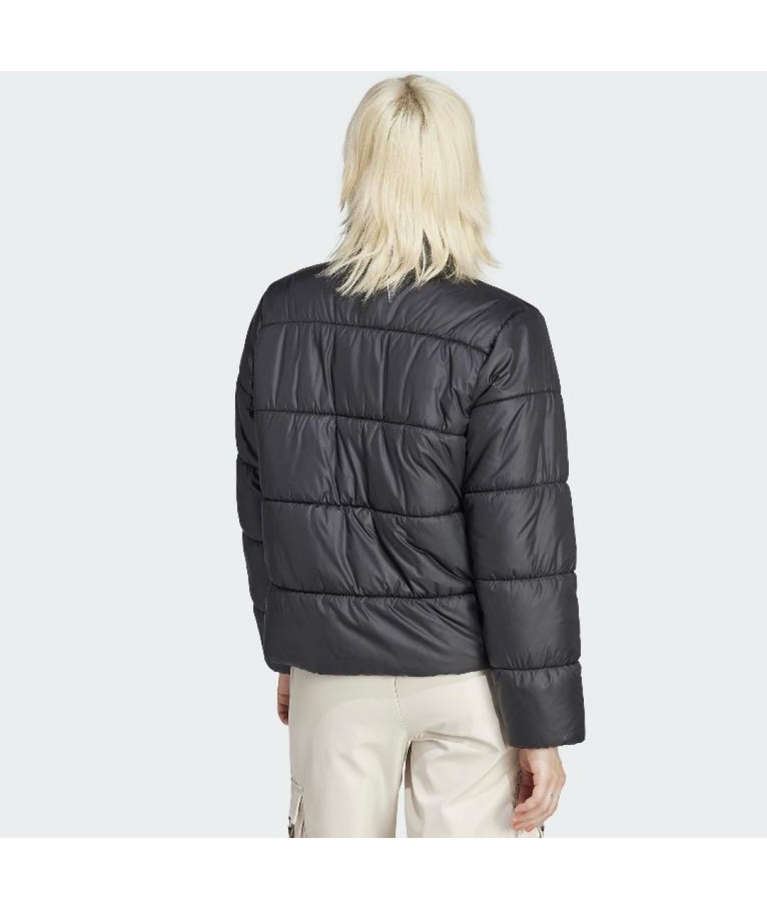 ADIDAS Черная полиэстеровая куртка, фото 3