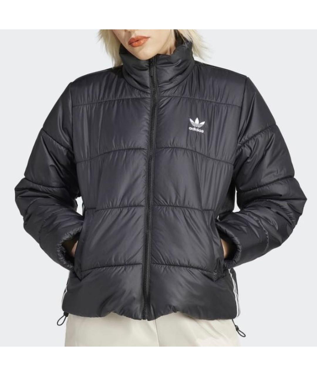 ADIDAS Черная полиэстеровая куртка, фото 2