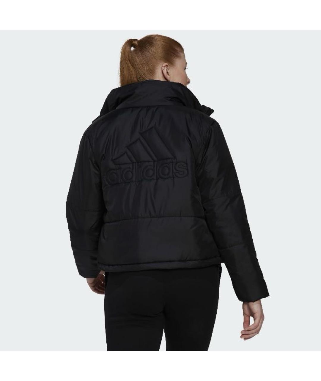 ADIDAS Черная полиэстеровая куртка, фото 3