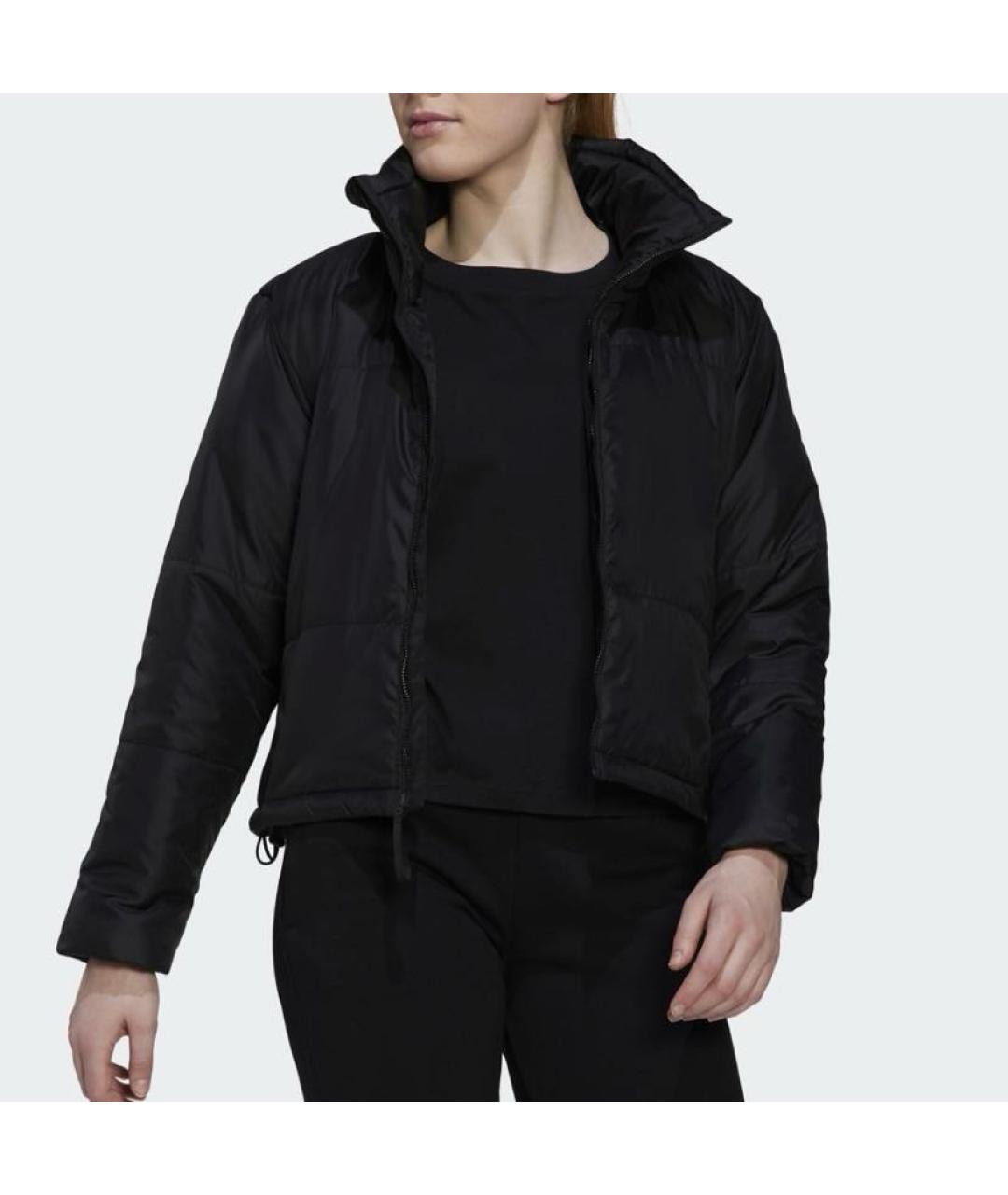 ADIDAS Черная полиэстеровая куртка, фото 2