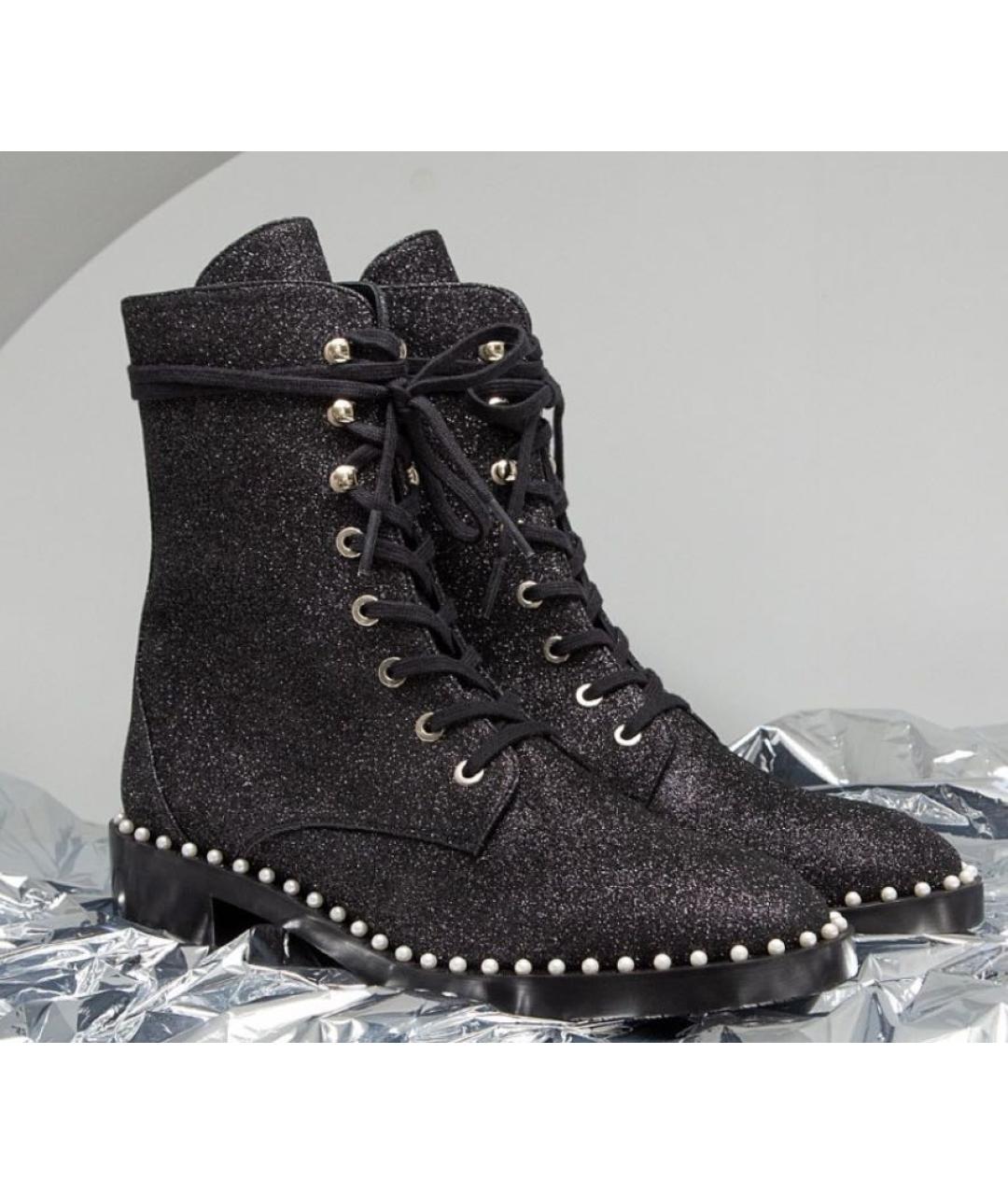 STUART WEITZMAN Черные кожаные ботинки, фото 5