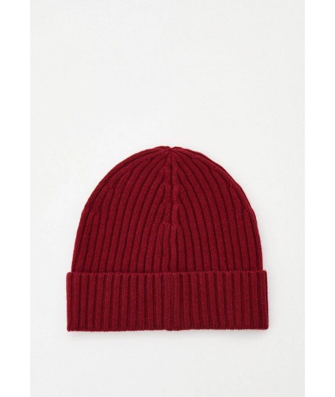 HUGO Бордовая шерстяная шапка, фото 2