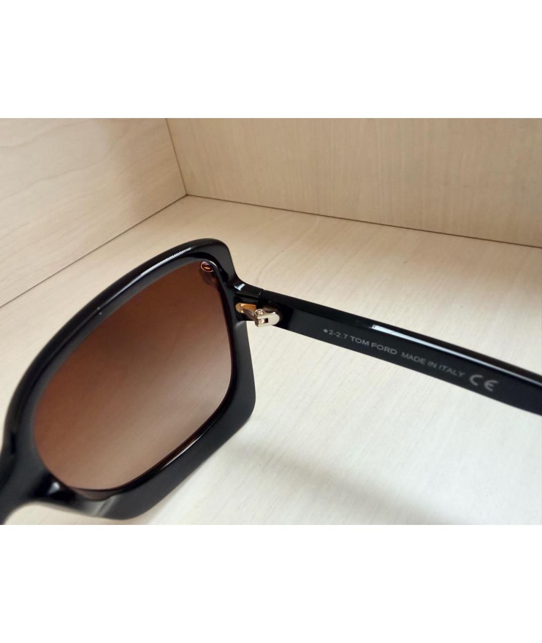 TOM FORD Черные пластиковые солнцезащитные очки, фото 7