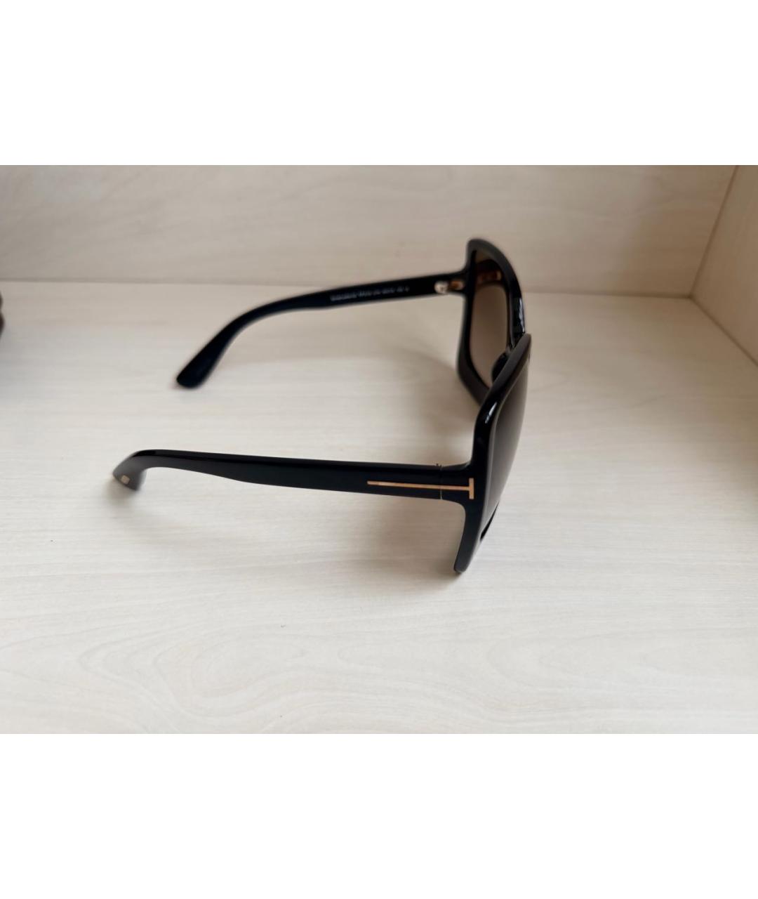 TOM FORD Черные пластиковые солнцезащитные очки, фото 2