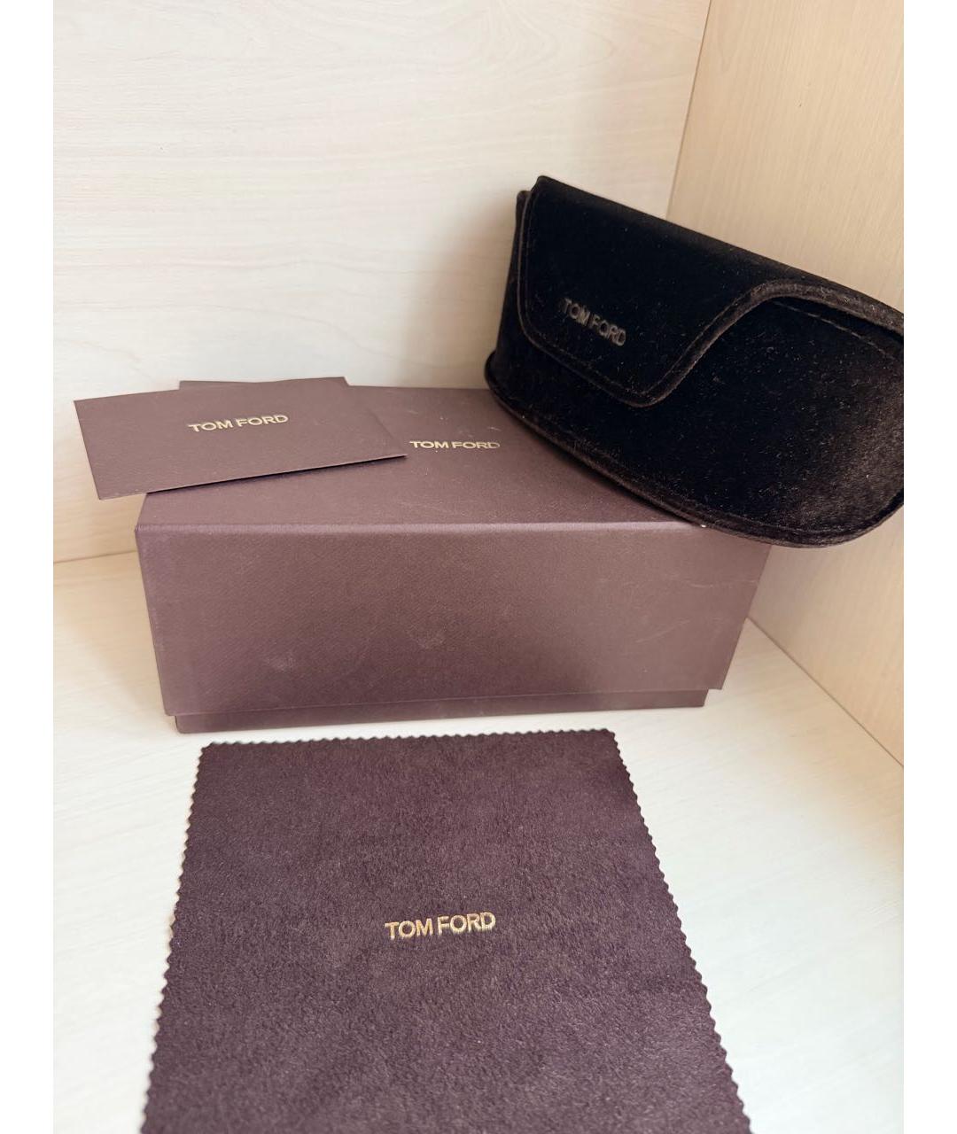 TOM FORD Черные пластиковые солнцезащитные очки, фото 4