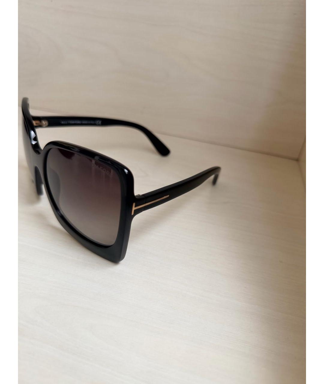 TOM FORD Черные пластиковые солнцезащитные очки, фото 3