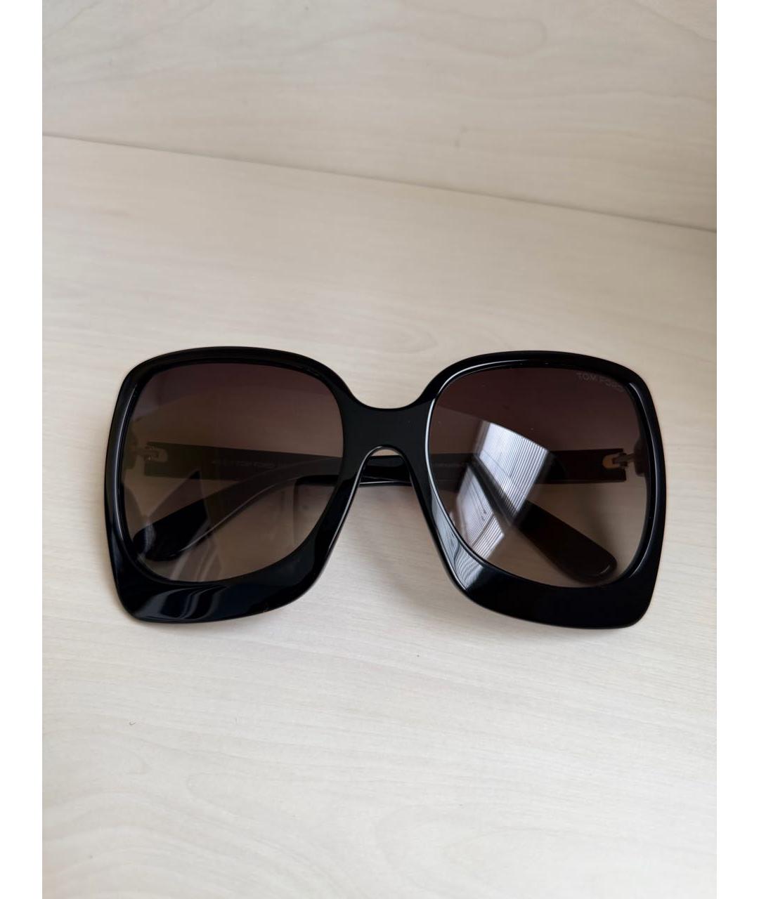 TOM FORD Черные пластиковые солнцезащитные очки, фото 9