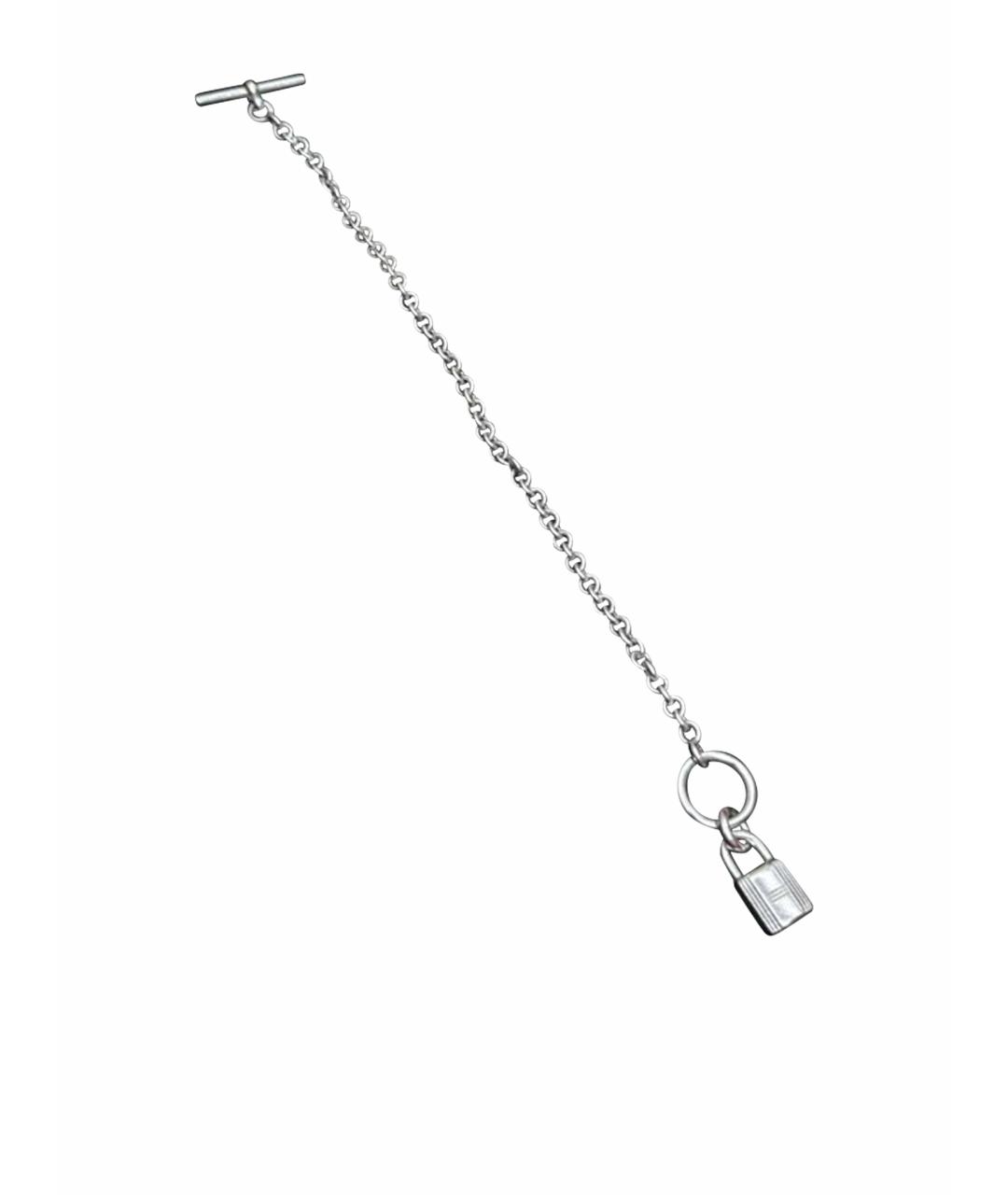 HERMES Серебрянный серебряный браслет, фото 1