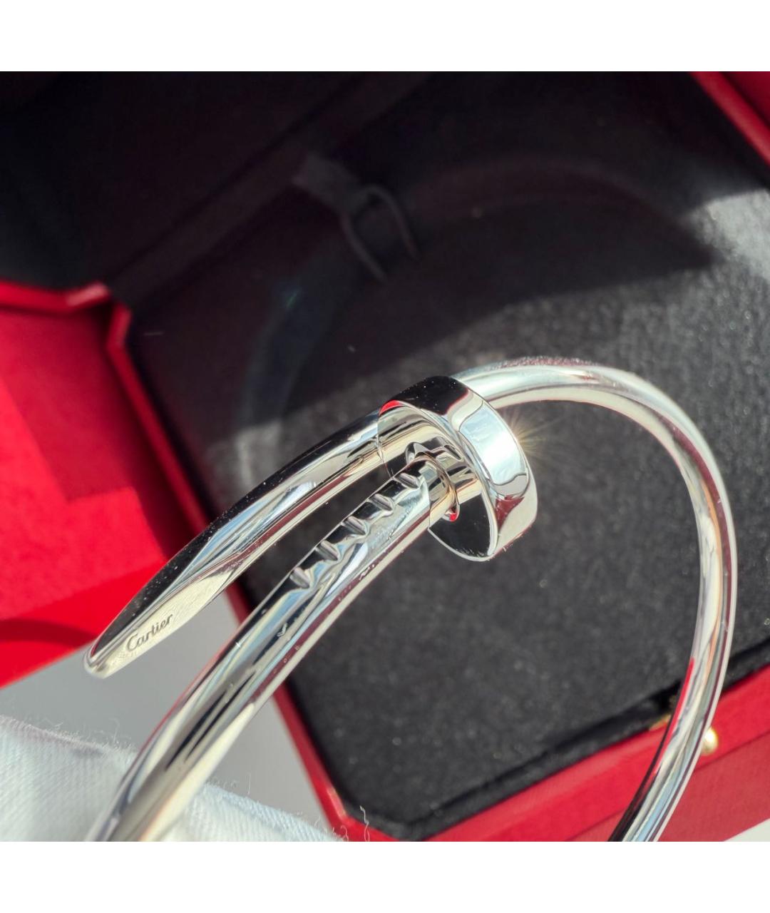 CARTIER Серебрянный браслет из белого золота, фото 6