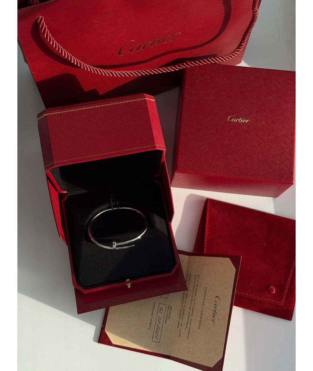 CARTIER Серебрянный браслет из белого золота, фото 2