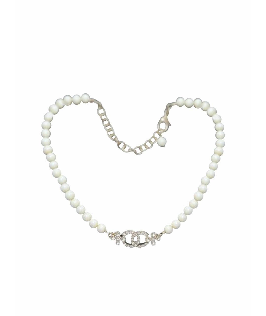 CHANEL Белое колье, фото 1