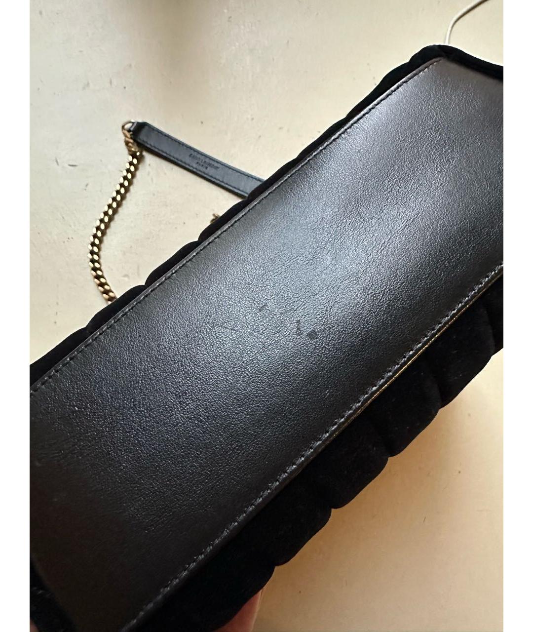 SAINT LAURENT Черная замшевая сумка через плечо, фото 8