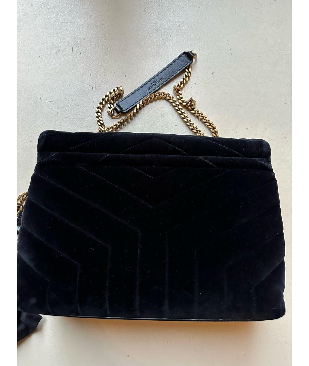 SAINT LAURENT Черная замшевая сумка через плечо, фото 3