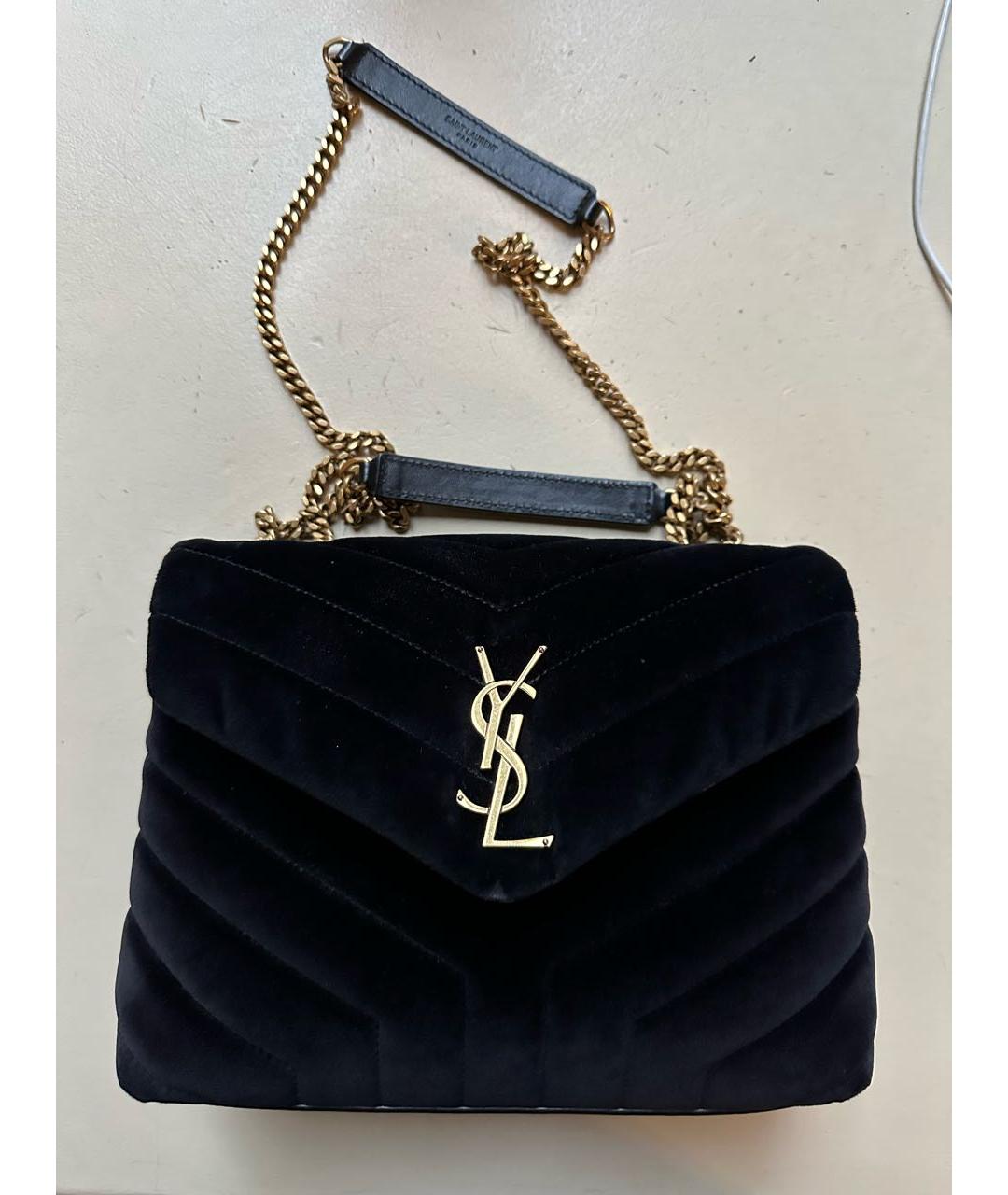 SAINT LAURENT Черная замшевая сумка через плечо, фото 9
