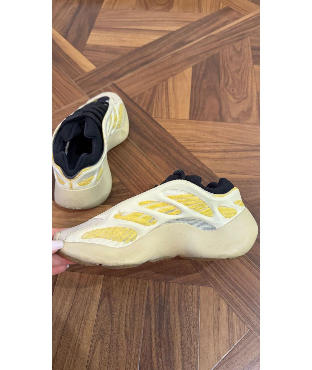 ADIDAS YEEZY Бежевые резиновые кроссовки, фото 2