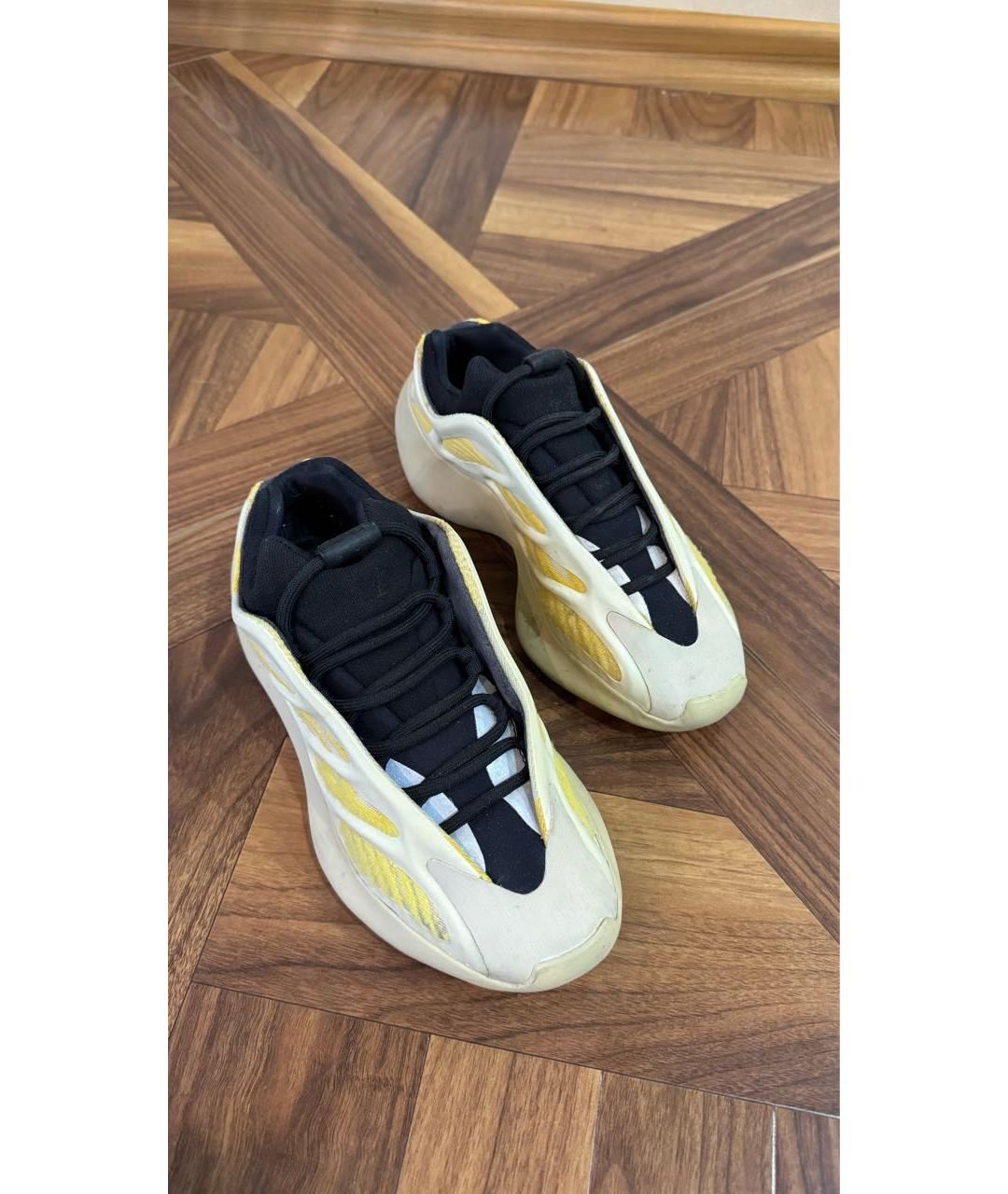 ADIDAS YEEZY Бежевые резиновые кроссовки, фото 3