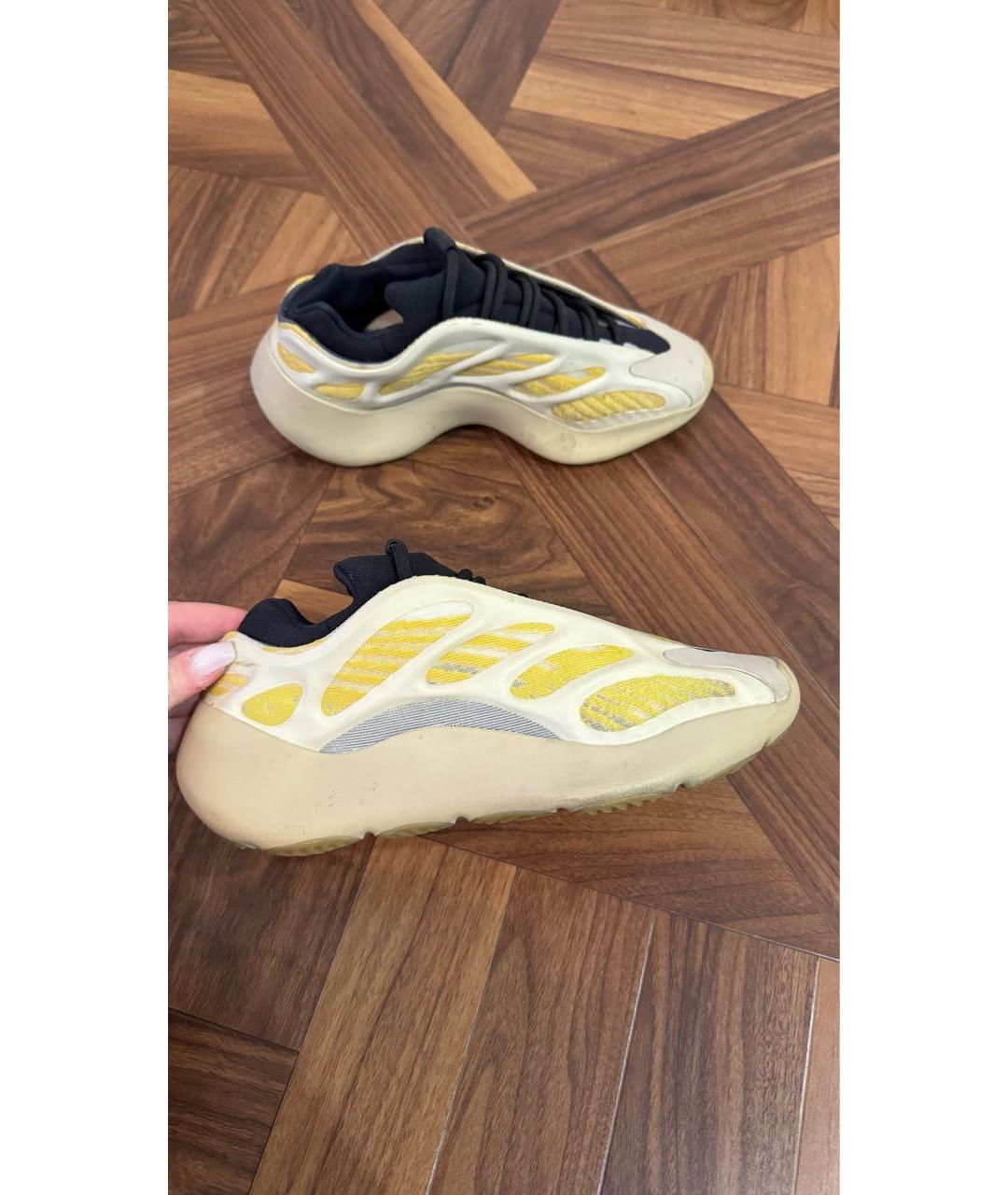 ADIDAS YEEZY Бежевые резиновые кроссовки, фото 7