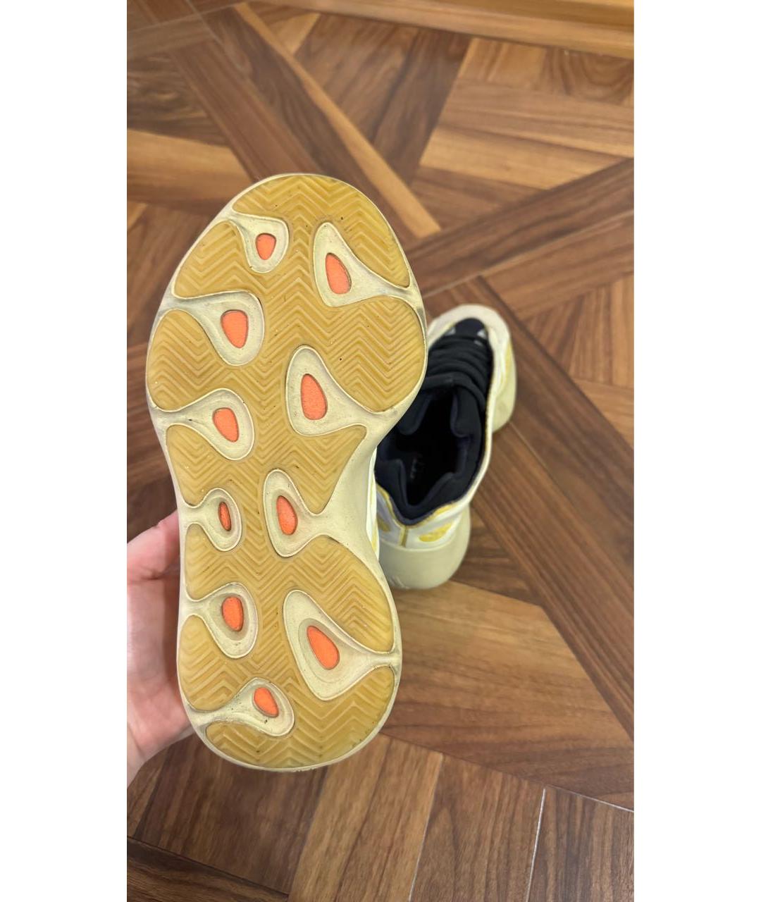 ADIDAS YEEZY Бежевые резиновые кроссовки, фото 6